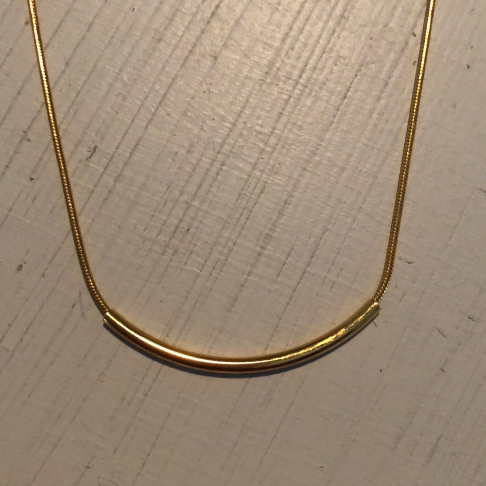 Kate 48 gold bar necklace